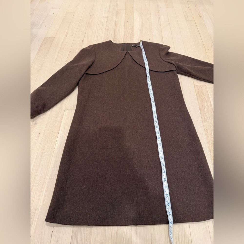 Tocca Brown Wool and Cashmere Long Sleeve Dress Women’s Size 8 - Picture 10 of 10